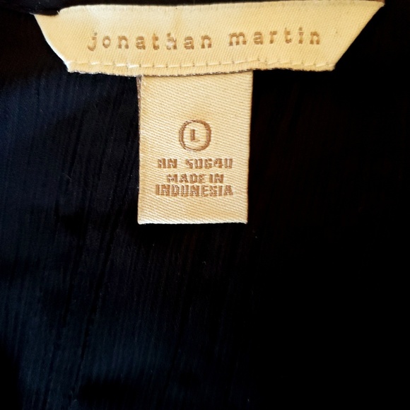 Black long sleeve Sheer Jonathan Martin Blouse - Picture 5 of 6